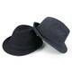 apatia hat autumn and winter top hat men plus wool warm middle-aged and elderly British jazz hat women gentleman black retro L146 plus velvet dark gray 57cm