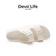 Devo Life's wo men and women's simultaneous sandals EVA slippers wear summer waterproof beach shoes 1618 white EVA 37