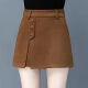 Gtyuwvg Shorts de cintura alta para mujeres Falda de ropa exterior suelta Falta de dos piezas Falta de dos piezas y otoño 2023 Nuevo estilo Slim y de moda pantalones para mujeres Pantalones Khaki 7027 Single Size S 95 Jin [Jin equivale a 0.5 kg] por debajo