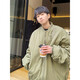 Digada autumn and winter jacket men's flight jacket men's cotton jacket men's plus velvet thickened baseball uniform men American retro couple TMZXF-W04 gray (spring and autumn style) 3XL [Suggested 150-170Jin [Jin equals 0.5 kg]]