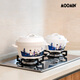 Moomin soup pot, retro medical stone particle ceramic stew casserole, large capacity, resistant to sudden cooling and sudden heating, for cooking soup and stew, dark sky blue 4.3L, resistant to sudden cooling and sudden heating, made in China
