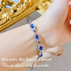 Fat Donglai's same style tanzanite bracelet new Turin Eye imitation natural internet celebrity same style heavy sapphire color blue diamond bracelet 16+4cm