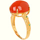 Haikai Ring Women's South Red Agate Ice Red Ring 18 Gold Luxury Jewelry Valentine's Day Birthday Gift for Wife No. 18-24 Ring (Remarks on Photo)