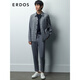 
ERDOS high-string wool lapel loose classic window grille design men's jacket blue gray grey grille XL 180/100A