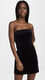 THEORY Women's Velvet Strapless Mini Dress Fashionable and Sexy Party Style Black 6