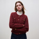 
Fan Silan 23FS14110 lazy style sweater cardigan jacket for women in autumn and winter super beautiful little fragrant style sweater flower apricot color XS