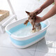 Dipur Foldable Pet Dog Bath Basin Cat Bathing Artifact Bath Special Tool Bath Basin Bathtub* Foldable (with drain outlet - suitable for 20 Jin Jin equal to 0.5 kg) *