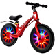 Children's balance bike without pedals 2-8 years old baby scooter two-in-one walker big children's flash foam wheel 14-inch charge model [fashionable powder] protective gear