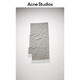 Acne Studios gift solid color tassel double-sided wool scarf shawl light heather gray