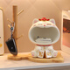 Qile Lucky Cat Housewarming Gift New Year Moving Porch Ornament Living Room Key Storage Rack New Home Gift Decoration Bell Cat + Storage Rack