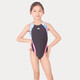 Yingfa children's swimsuit one-piece triangle medium and large girls' sports swimming training competition single-layer swimsuit without breast pads 679-2 black and pink M (recommended weight 50-60Jin Jin equals 0.5 kg)