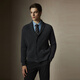 Scofield [LOOL] Men a los 24 años de otoño nuevo solapa cómoda y simple elegante Cardigan Dark Grey XL (180)