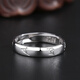 Chinese gold six-character mantra pure silver ring men's plain ring ring live boy birthday gift for boyfriend and husband anniversary six-character mantra pure silver ring Jingsuda