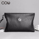 French COW men's handbag business wallet men's card bag texture envelope bag clutch bag large capacity clutch bag C-9808 black