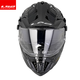 LS2 Carbonfaser-Offroad-Zughelm-Motorradhelm Männer und Frauen Motorrad vier Jahreszeiten Anti-Fog Dual Lens MX701 Kohlefaser 6K-Gloss Black M (53-54)