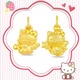Jingyue Long Gold Hello Kitty Pendant 999 Pure Gold Fairy Angel KT Cupid Cady Cat Pendant Women's Necklace Gold Fairy Stick KT About 0.6-0.7g+S925 Necklace