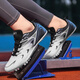 Difuni track and field spikes for female professional sprint students high school entrance examination competition spike shoes for girls long jump candidates track and field running shoes white powder eight spikes standard size 38