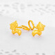 Safir gold earrings for women pure gold 999.9 cute fox earrings ear hook earrings about 1.55 grams