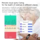 High-precision blood pressure, heart rate, pulse, oxygen saturation, body temperature, smart bracelet, electrocardiogram, heart alarm, remote health monitor, multi-functional sports men and women, ADZ watch for the elderly, sky blue [blood pressure, heart rate, ECG monitoring + IP67 waterproof]
