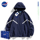 NASADKGM sun protection clothing men's summer new couple's clothing lightweight breathable anti-UV skin clothing outdoor fishing jacket navy blue L (recommended 110-130Jin Jin equals 0.5 kg)