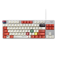 罗技（Logitech） K835 机械键盘 有线游戏键盘 TTC轴 84按键办公键盘 拼色键盘 罗技K835红轴-红白键帽款