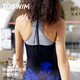 TOSWIM swimsuit women's one-piece professional competitive training swimsuit sleeveless triangle sexy backless slim swimsuit swimming three-piece set swimsuit + swimming goggles + swimming cap M height 160-164cm/weight 45-51kg