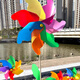 Yuanhui Colorful Rotating Windmill 2 Pack Plastic Toys Kindergarten Outdoor Sports Meeting Outdoor Activity Decoration Props