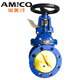 Amico Gusseisenflansch Helles Stangentor Ventil Z41T-16 Blaues Leitungswasser Feuerwehrrohr Wassergasventil Engineering Ventil 6196 DN50 = 2 Zoll Offenes Stangenflansch-Gate-Ventil