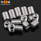FASTENING STAR304 Stainless Steel Threaded Sleeves Thread Protection Braces Screw Sleeves Steel Wire Sleeves Braces Repair Steel Sleeves Spring Sheaths M4*0.7*1.5D 50 Tablets Metric