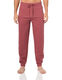BOSS Men's Waffle Cotton Cuffed Sweatpants Red Potato X-Large