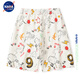 NASALIKE official full-print graffiti shorts men's summer casual shorts beach large pants men's sports breathable cotton pants white XL (recommended 129-145Jin Jin equals 0.5 kg)