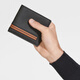 Zegna [Geschenk] Jenia -Tasche Schwarzer Hirschhaut Brieftasche schwarz eine Größe