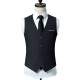 Zuosike Men's Suit Vest Korean Style Slim Vest Autumn Thin Trendy Casual Style Small Vest Men Gray Four Buttons 2XL (130-145Jin [Jin equals 0.5 kg])