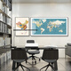 
Taoran North Road China World Map Chinese and English Decorative Painting Living Room Hanging Painting Study Geographic Wall Painting Conference Room Office Mural 16851-S/11727 (Chinese and English Version) 60*80/160/80 Oil Canvas Screen/Black Frame