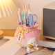 YisHangmei Geburtstagsgeschenke für Frauen Desktop -Ornamente Viel Glück Penhalter Großer Lehrer -Tag Souvenirs Arbeitstation Dekoration Sakura Katze Pink Stifthalter (Fenstergeschenke)