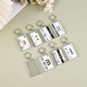 
Acrylic blank key chain photo frame pendant transparent DIY rectangular scenic spot photo gift hanging ornament k002 rectangular blank key chain 3