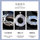 VIGG safety buckle couple necklace men and women silver pendant Chinese Valentine's Day gift for boyfriend and girlfriend birthday and wedding anniversary couple necklace (one pair) ten warehouse delivery