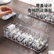 Canshu Data cable storage artifact Mobile phone charging cable charger partition sorting desktop transparent storage box winder Transparent 8 grid without cover