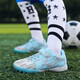 Senses zapatos de fútbol para niños sin encaje para estudiantes, hombres y mujeres, Falcon TF Broken Nails Velcro zapatillas de entrenamiento de hierba artificial 6195 Mes Color Nailas rotas 36 zapatos deportivos estándar Tamaño