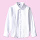 Xin Yueqing girls' white shirt long-sleeved college style spring and autumn primary school uniforms middle and large children white shirt performance clothes lace style - white single style 130 cm