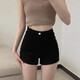 Miao Yijia Black Shorts Women's Autumn and Winter High Waist Denim Shorts Slimming Hot Pants Showing Long Legs with Boots Hot Girl Shorts Black Denim Shorts M Recommended 90-110 Jin Jin is equal to 0.5 kg