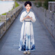 安妮优儿男童汉服中国风少爷公子秋装儿童古装帅气学生国学服 灰色 140