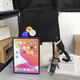 Bonaling -Rucksack für Männer Freizeitreisen für Männer Rucksack für Junior High School und High School College Schüler Schoolbag für Männer große Kapazitätsfahrerbag Großer Cover -Rucksack [Anhänger + Badge] Schwarz und Weiß