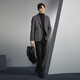 
Seven brand [wool] suit jacket for men in spring new fashion trend slim single jacquard anti-wrinkle suit for men black B48 (175/96B)
