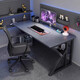 Benmuzi home gaming desk computer desk desktop table and chair combination simple table workbench bedroom desk student study table upgraded K style double-layer black willow 140*60*72cm