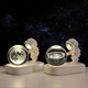 Fascini Astronaut Night Light Little Prince Crystal Ball Luminous Base Desktop Ornament Birthday Gift Beloved Astronaut-Moon Gift Box