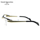 Masaki Masaki Matsushima Titanium Lunes Half Cadre pour les hommes et les femmes verres de myopie Cadre MF1278 Col.1 Black and Gold