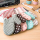 Shengying Oven Gloves Thickened Insulated Gloves Anti-scalding Gloves Microwave Oven Gloves Heat-Resistant Gloves Two Pack Coffee Wave Dots