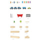 Hape Deutschland Hape Bahngleis Spielzeug Holzbaubaubaugruppe Set Multifunktion Kinderzug Spielzeug Luxus-Bahnhof E3725