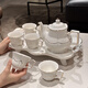 Xibaisheng Ceramic Water Cup Set Home Living Room Hospitality Cup Housewarming Gift Opening Gift High-end Gift Tea Set European Cup 8-piece Set 021 Gift Box